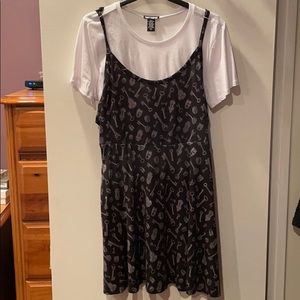 Skull and key layered dress